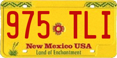 NM license plate 975TLI