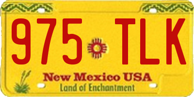 NM license plate 975TLK