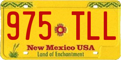 NM license plate 975TLL