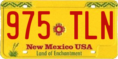 NM license plate 975TLN