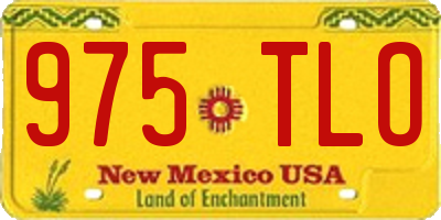 NM license plate 975TLO