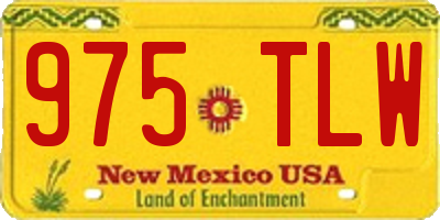 NM license plate 975TLW