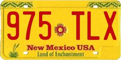 NM license plate 975TLX