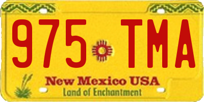 NM license plate 975TMA