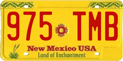 NM license plate 975TMB