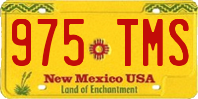 NM license plate 975TMS