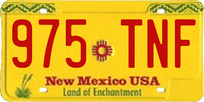 NM license plate 975TNF