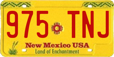 NM license plate 975TNJ