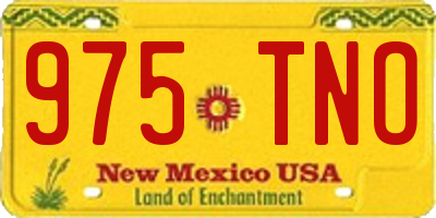 NM license plate 975TNO