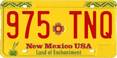 NM license plate 975TNQ
