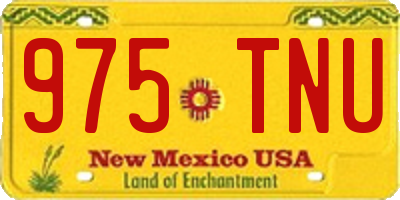 NM license plate 975TNU