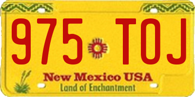 NM license plate 975TOJ