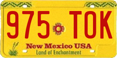 NM license plate 975TOK