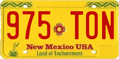 NM license plate 975TON