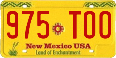 NM license plate 975TOO