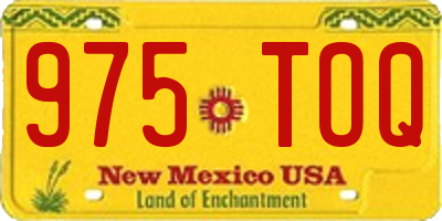 NM license plate 975TOQ