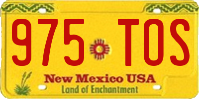 NM license plate 975TOS