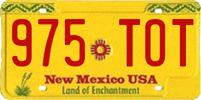 NM license plate 975TOT