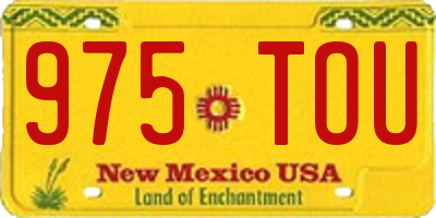 NM license plate 975TOU