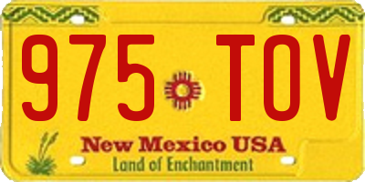 NM license plate 975TOV