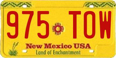 NM license plate 975TOW