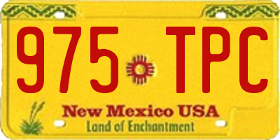NM license plate 975TPC