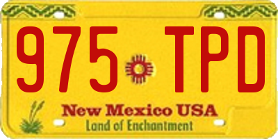 NM license plate 975TPD