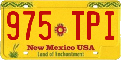 NM license plate 975TPI