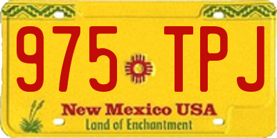NM license plate 975TPJ