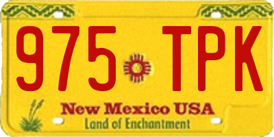 NM license plate 975TPK
