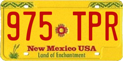 NM license plate 975TPR