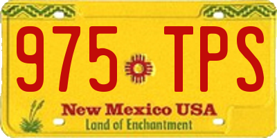 NM license plate 975TPS