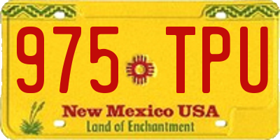 NM license plate 975TPU