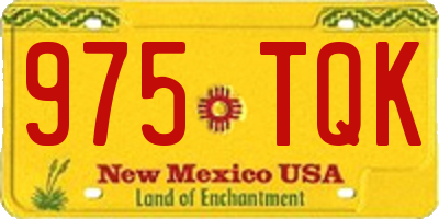 NM license plate 975TQK
