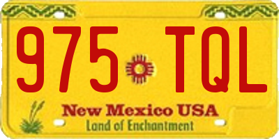 NM license plate 975TQL