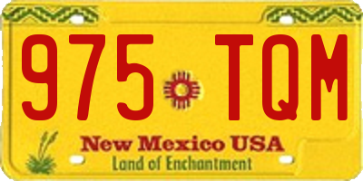 NM license plate 975TQM
