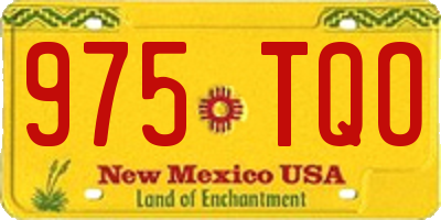 NM license plate 975TQO