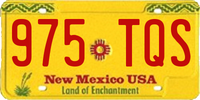 NM license plate 975TQS