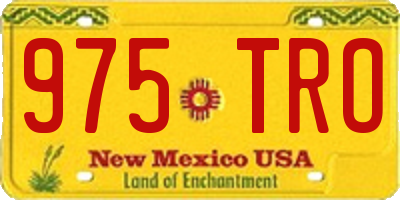 NM license plate 975TRO
