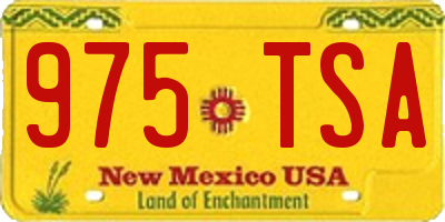 NM license plate 975TSA