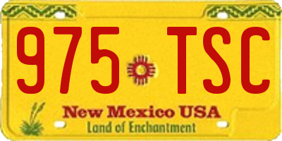 NM license plate 975TSC