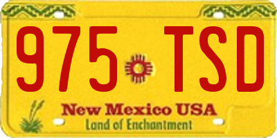 NM license plate 975TSD