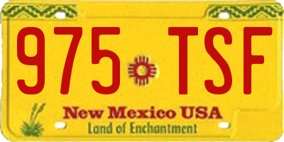 NM license plate 975TSF
