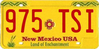 NM license plate 975TSI