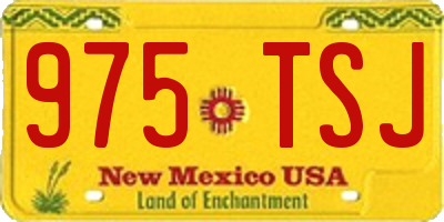 NM license plate 975TSJ