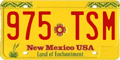 NM license plate 975TSM