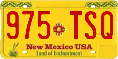 NM license plate 975TSQ