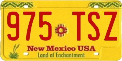 NM license plate 975TSZ