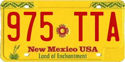 NM license plate 975TTA