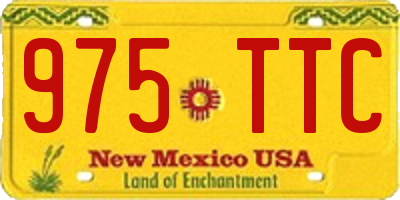 NM license plate 975TTC